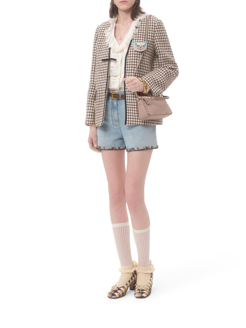 BORSA PICCOLA A TRACOLLA ROCKSTUD IN VITELLO GRANATO