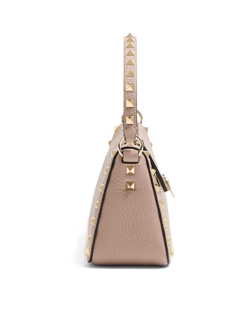 BORSA PICCOLA A TRACOLLA ROCKSTUD IN VITELLO GRANATO