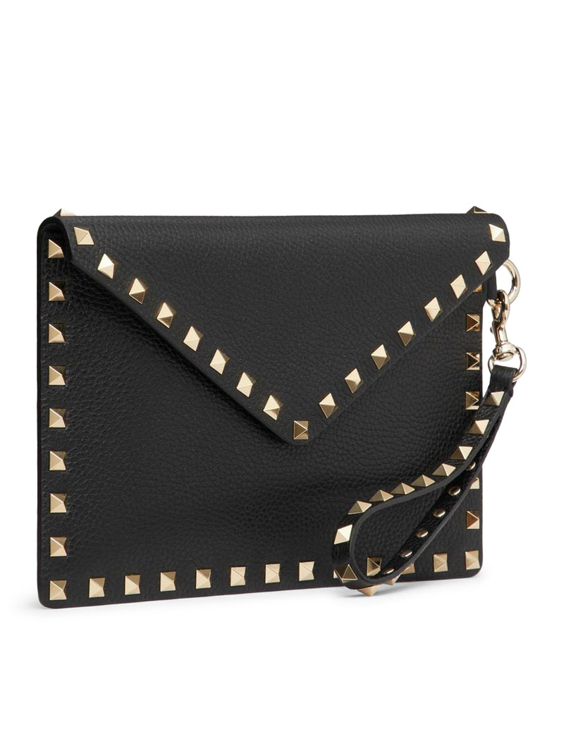 POUCH ROCKSTUD IN VITELLO GRANATO