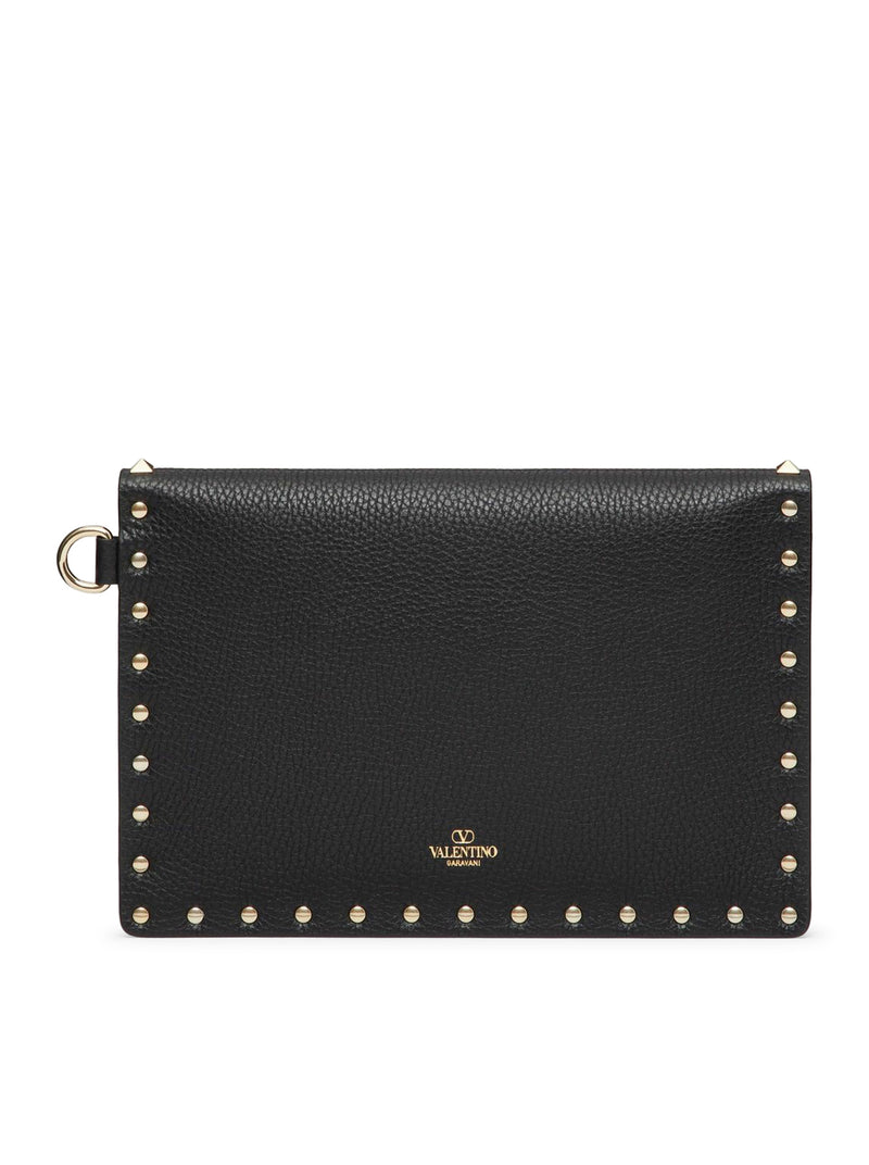 POUCH ROCKSTUD IN VITELLO GRANATO