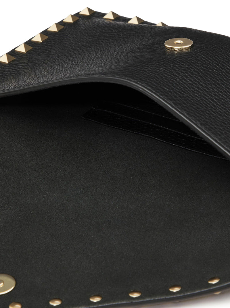 POUCH ROCKSTUD IN VITELLO GRANATO