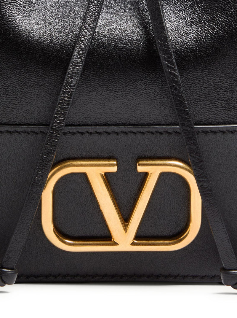 MINI SECCHIELLO CON CATENA VLOGO SIGNATURE IN NAPPA
