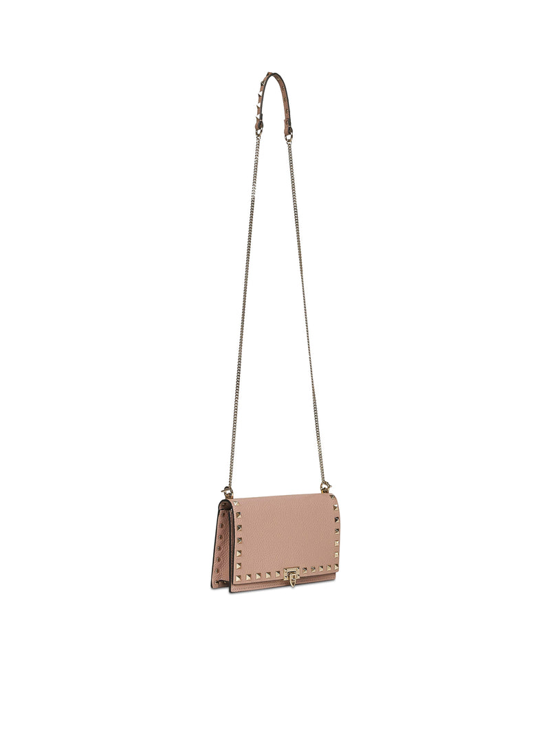 MINI BORSA ROCKSTUD IN PELLE CON CATENA