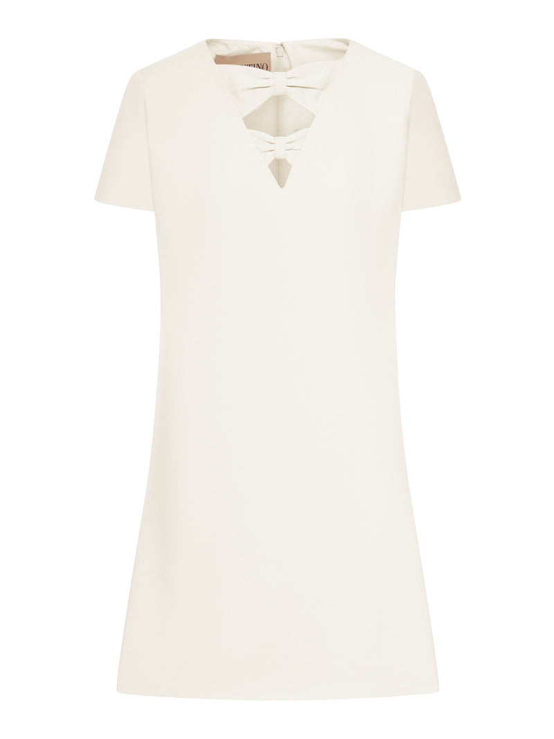 MINI ABITO IN CREPE CON DETTAGLIO FIOCCHI