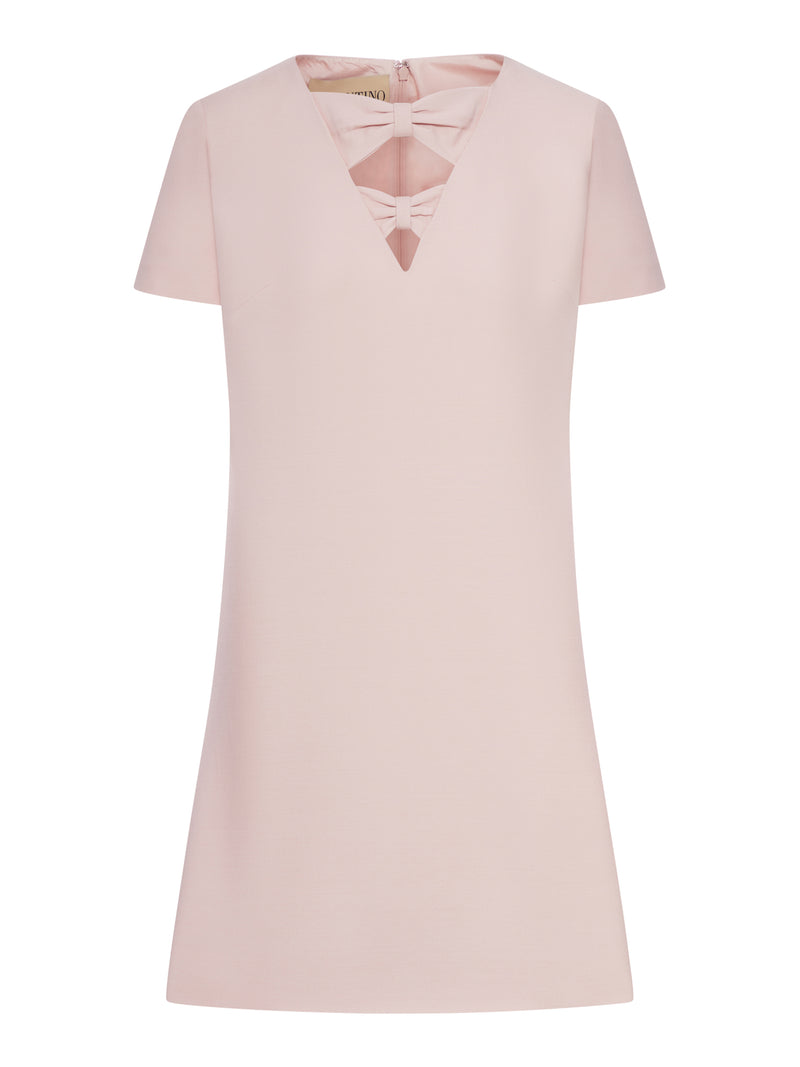 MINI ABITO IN CREPE CON DETTAGLIO FIOCCHI