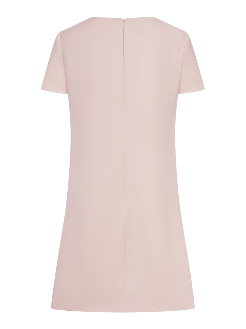 MINI ABITO IN CREPE CON DETTAGLIO FIOCCHI