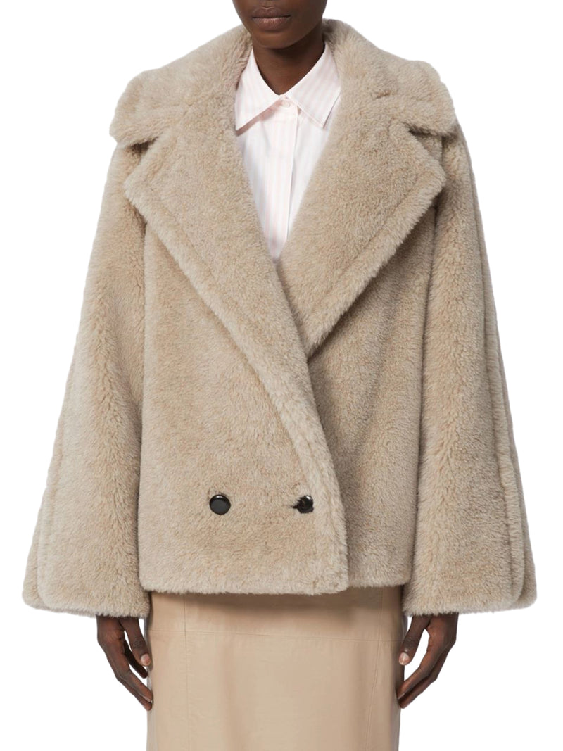 CAPPOTTO IN TEDDY DI ALPACA E CASHMERE