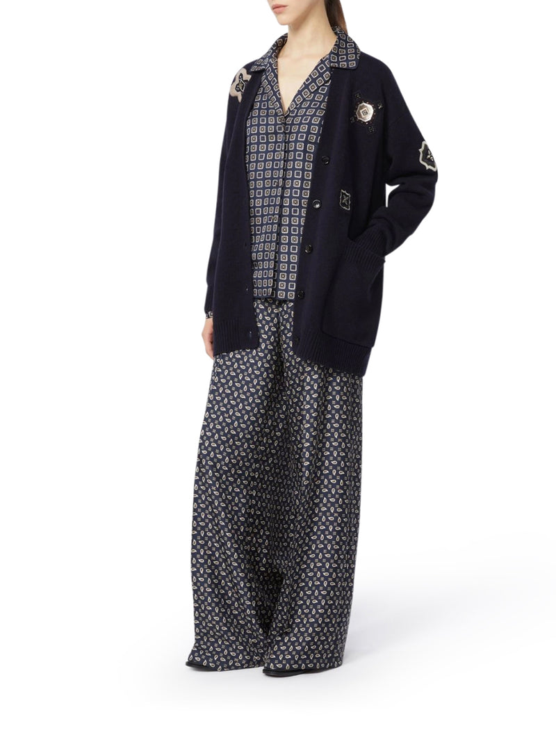 PANTALONE IN SETA STAMPATA