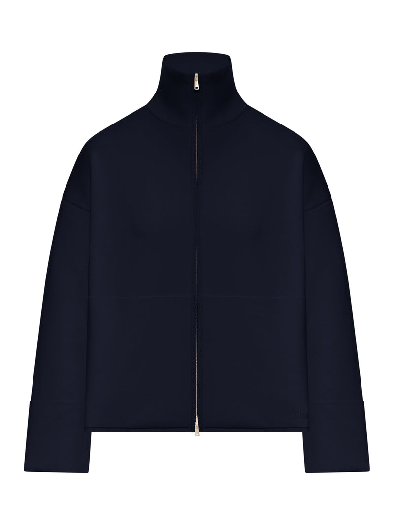 FELPA A COLLO ALTO CON ZIP