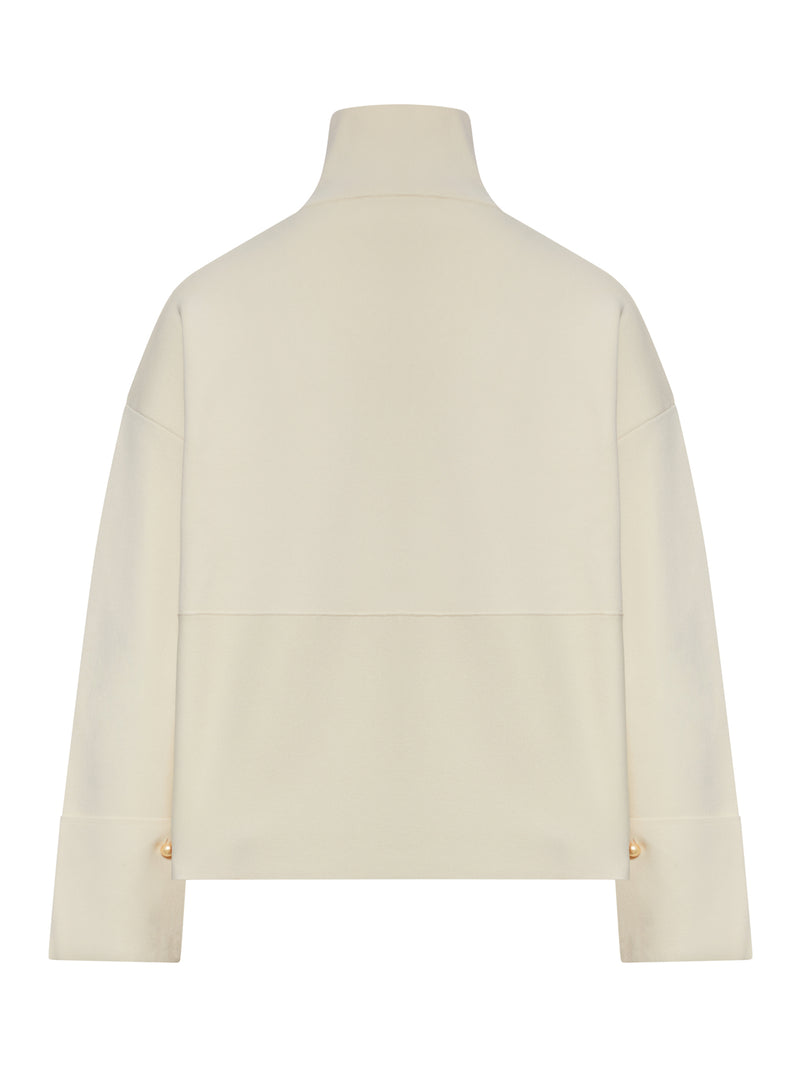 FELPA A COLLO ALTO CON ZIP