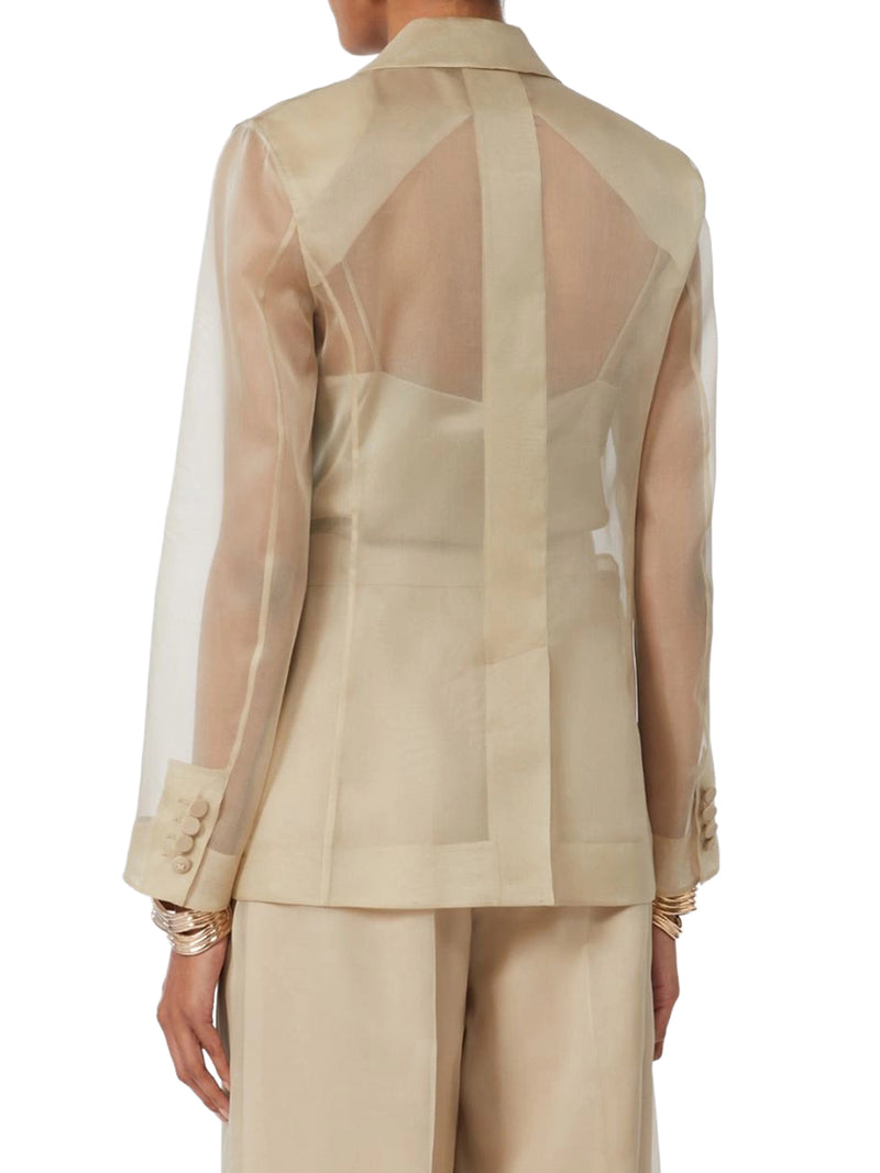 GIACCA SLOGAN IN ORGANZA DI SETA