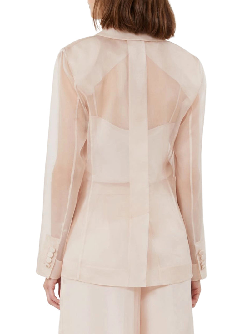 GIACCA SLOGAN IN ORGANZA DI SETA