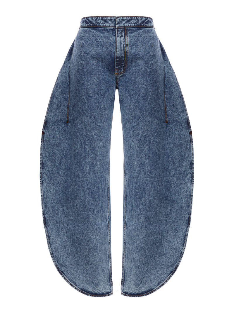 PANTALONI A PETALO IN DENIM