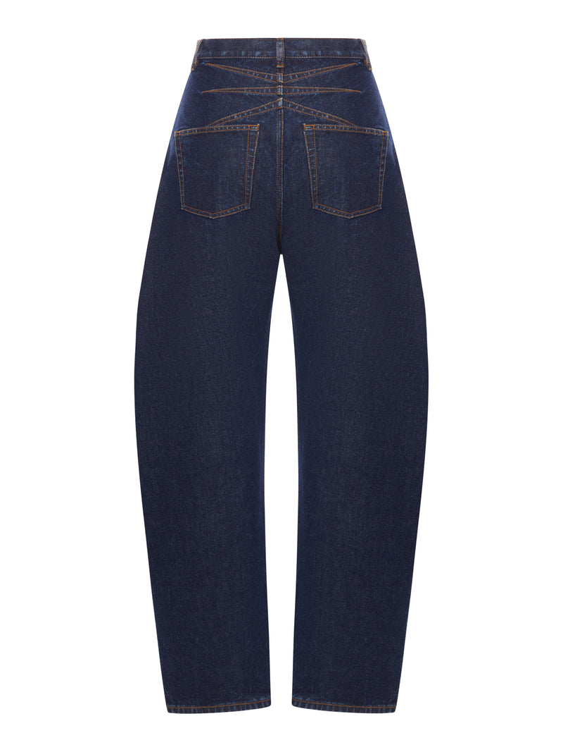 JEANS CON DESIGN ARROTONDATO