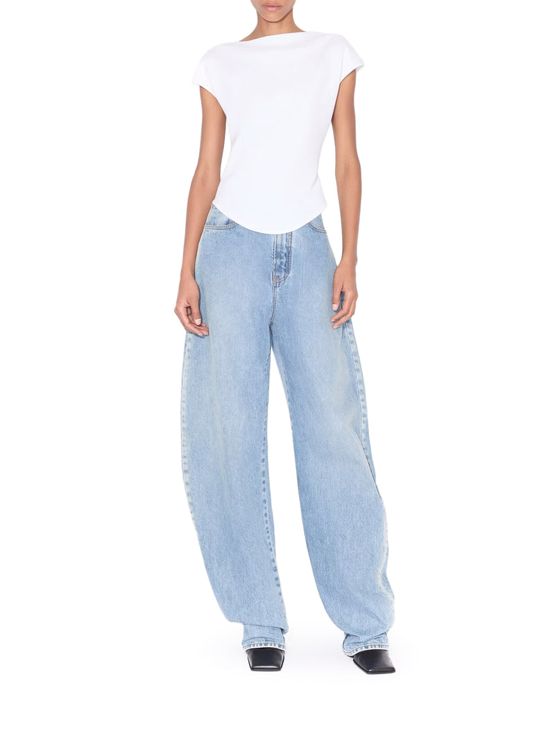 T-SHIRT DI COTONE CON MANICHE AD ALETTA