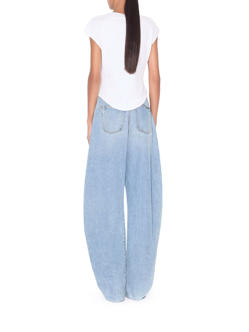 T-SHIRT DI COTONE CON MANICHE AD ALETTA