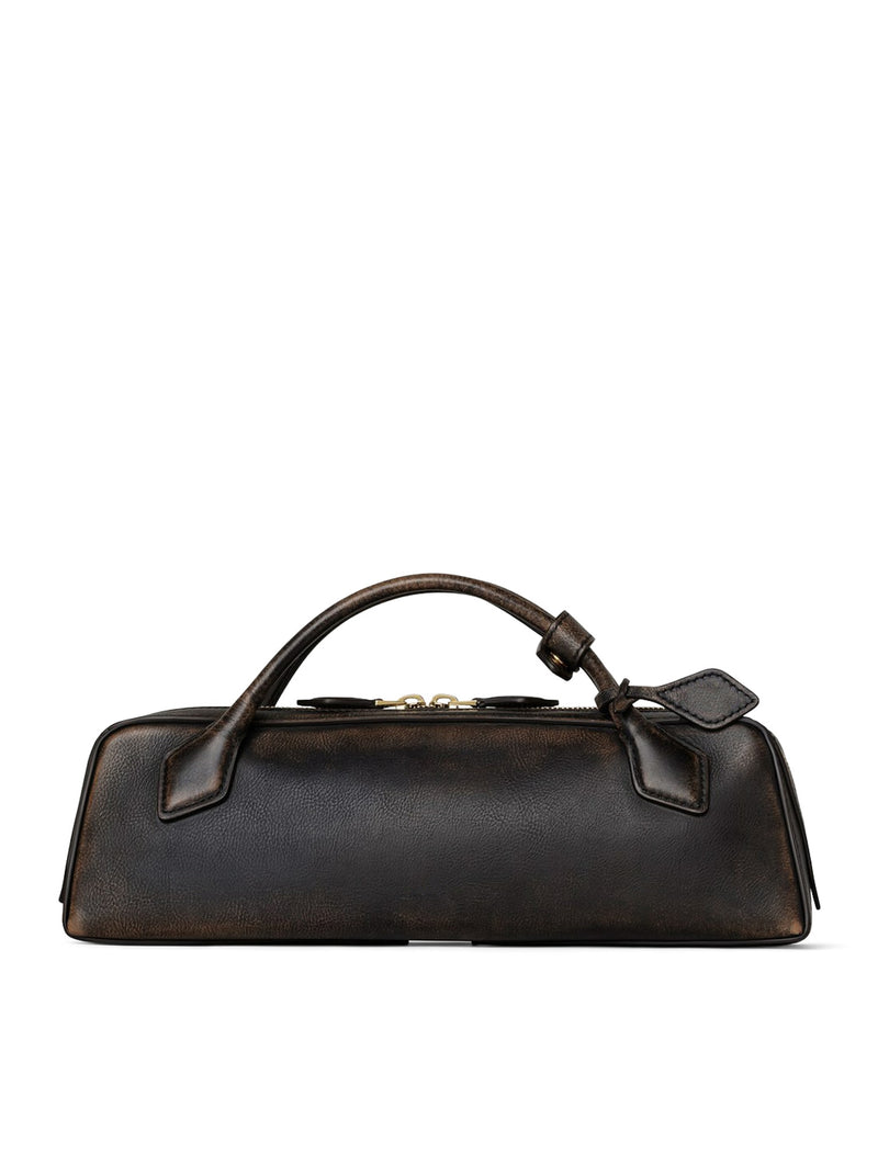 POCHETTE LE TECKEL IN PELLE INVECCHIATA