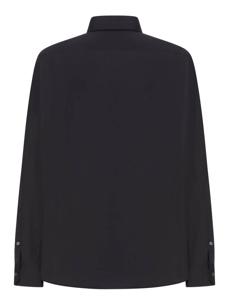 CAMICIA CLASSICA IN COTONE CON LOGO ANAGRAM RICAMATO