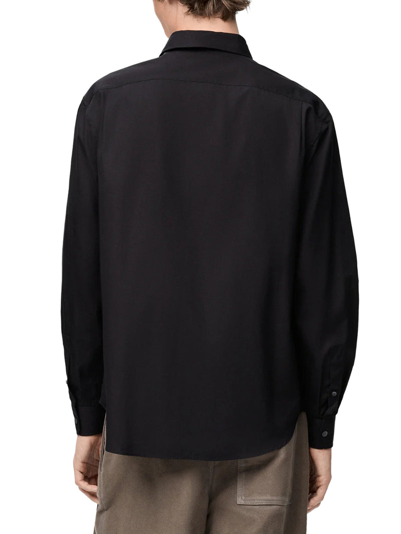 CAMICIA CLASSICA IN COTONE CON LOGO ANAGRAM RICAMATO