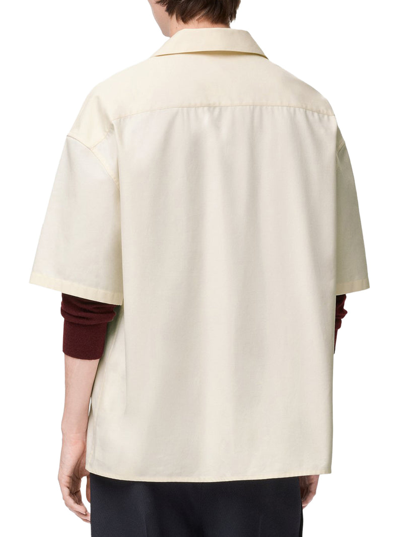 CAMICIA A MANICHE CORTE IN COTONE