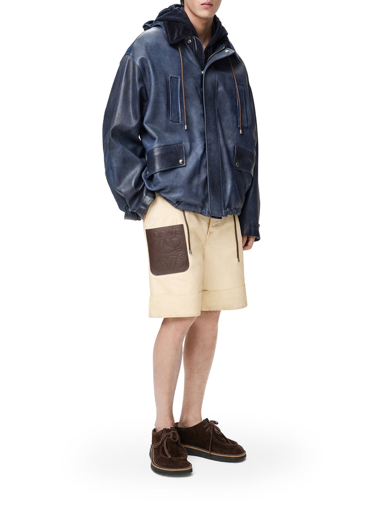 SHORT CON RISVOLTO IN COTONE