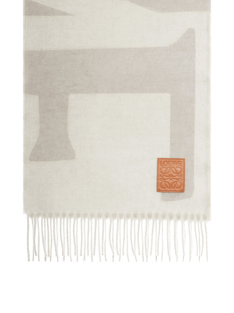 SCIARPA CON LOGO JACQUARD IN CASHMERE