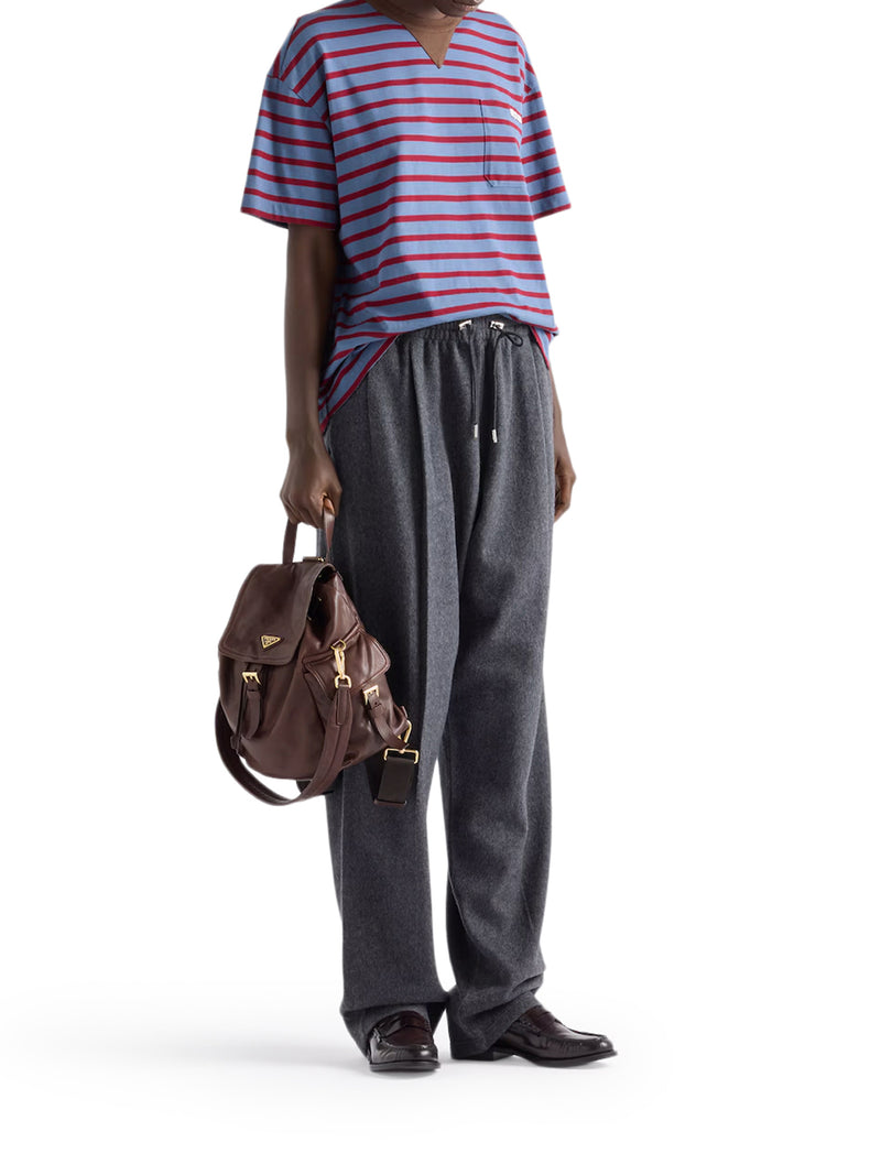 T-SHIRT OVERSIZE IN JERSEY A RIGHE