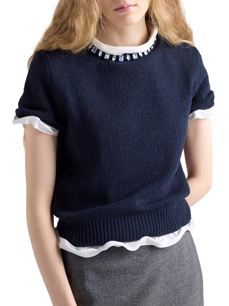 MAGLIA GIROCOLLO IN LANA E CASHMERE