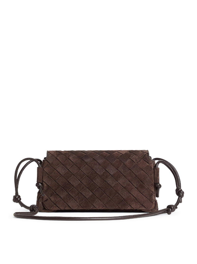 POUCH IN SUEDE CON LAVORAZIONE ITRECCIATO