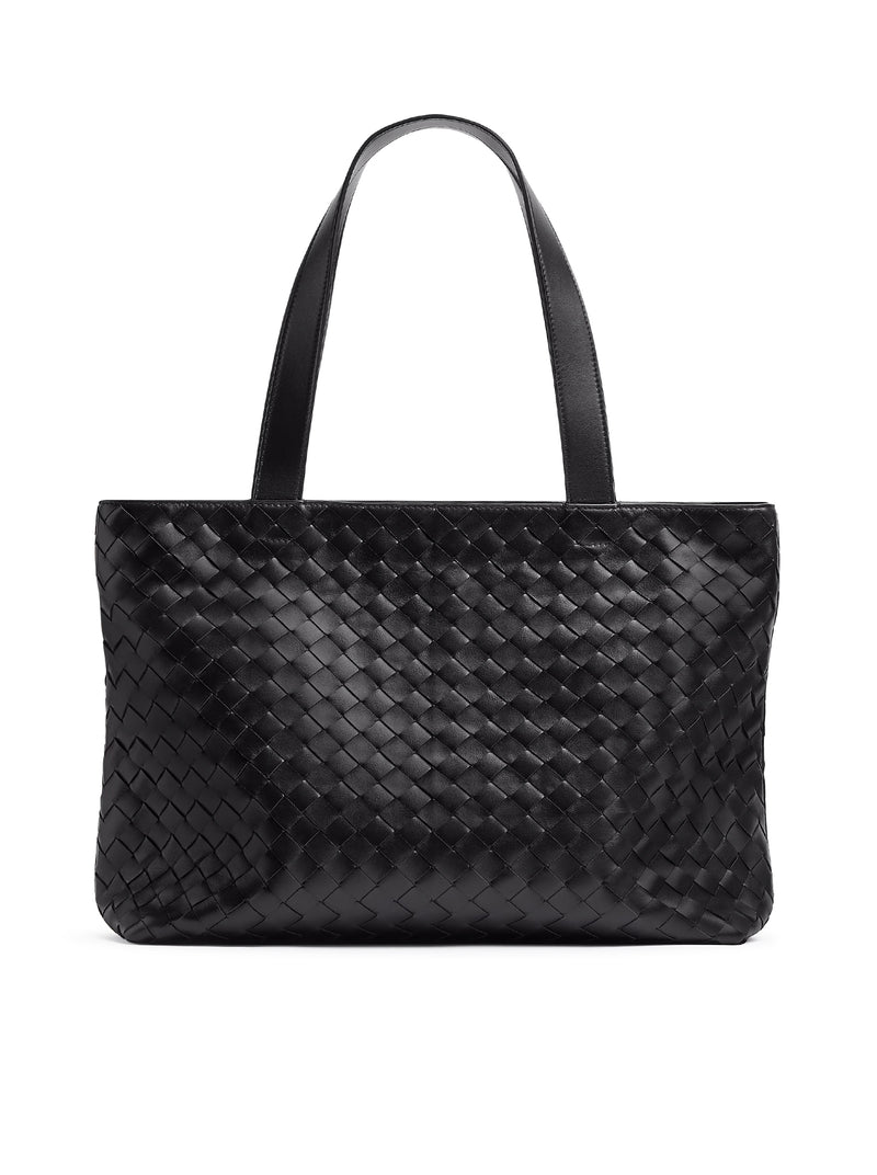 BORSA TOTE INTRECCIATO CON ZIP