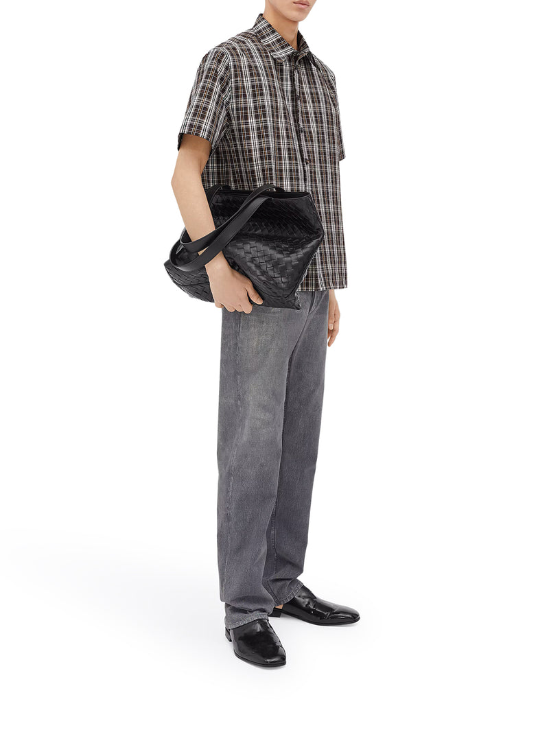 BORSA TOTE INTRECCIATO CON ZIP