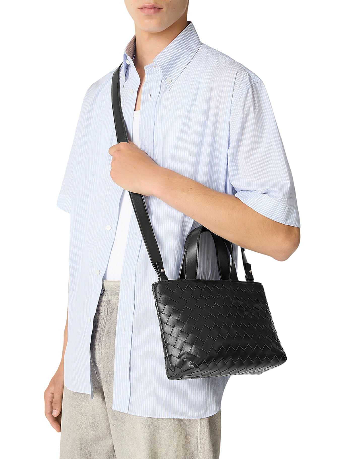 BORSA TOTE MINI INTRECCIATO CON ZIP