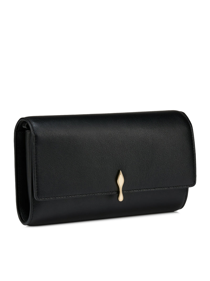 WALLET ON CHAIN BETTINA IN PELLE DI NAPPA NERO