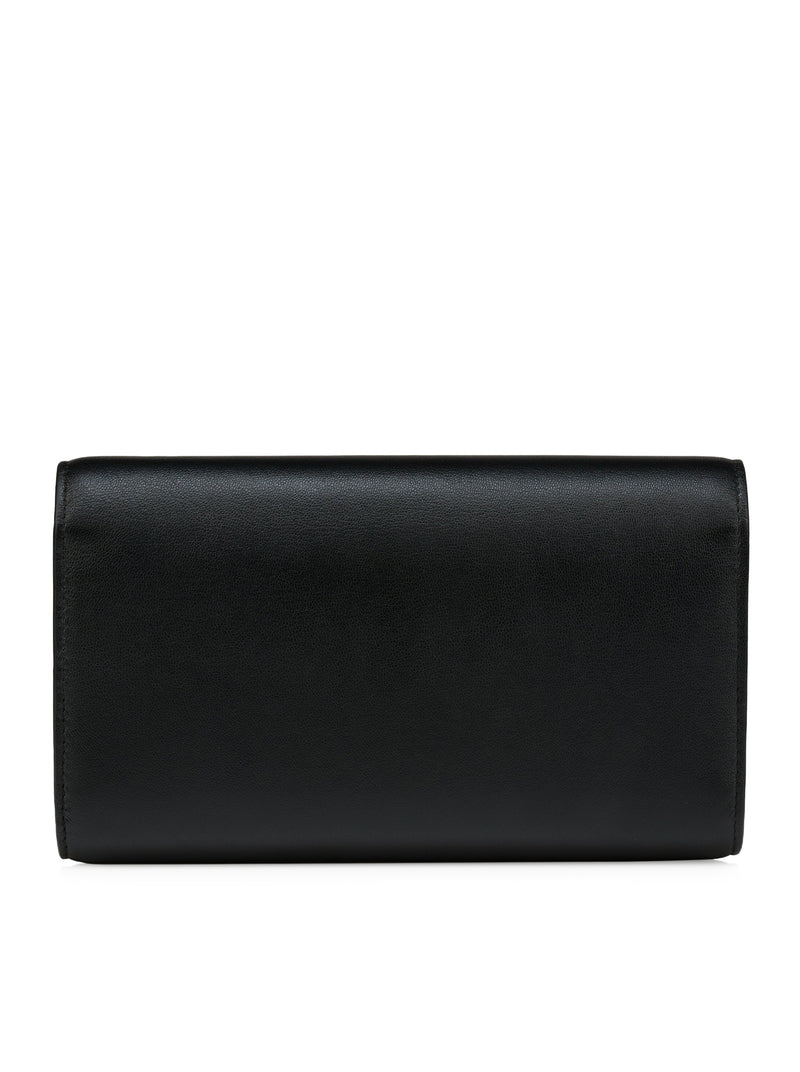 WALLET ON CHAIN BETTINA IN PELLE DI NAPPA NERO