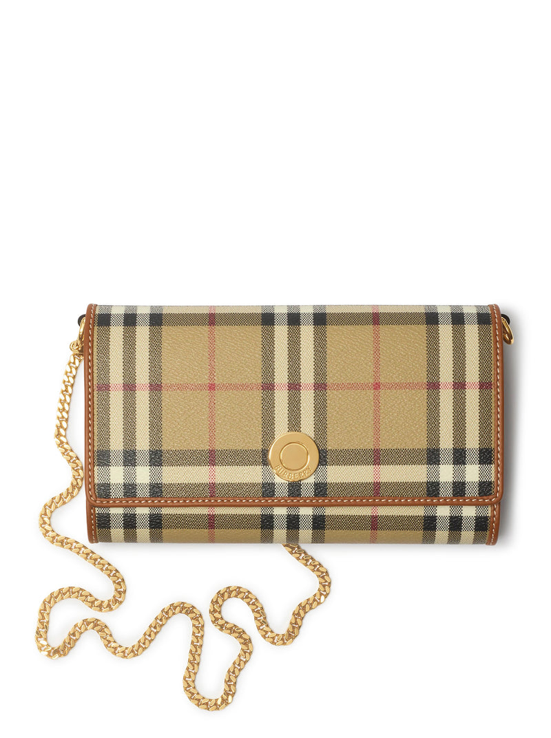 PORTAFOGLIO CHECK CON TRACOLLA A CATENA