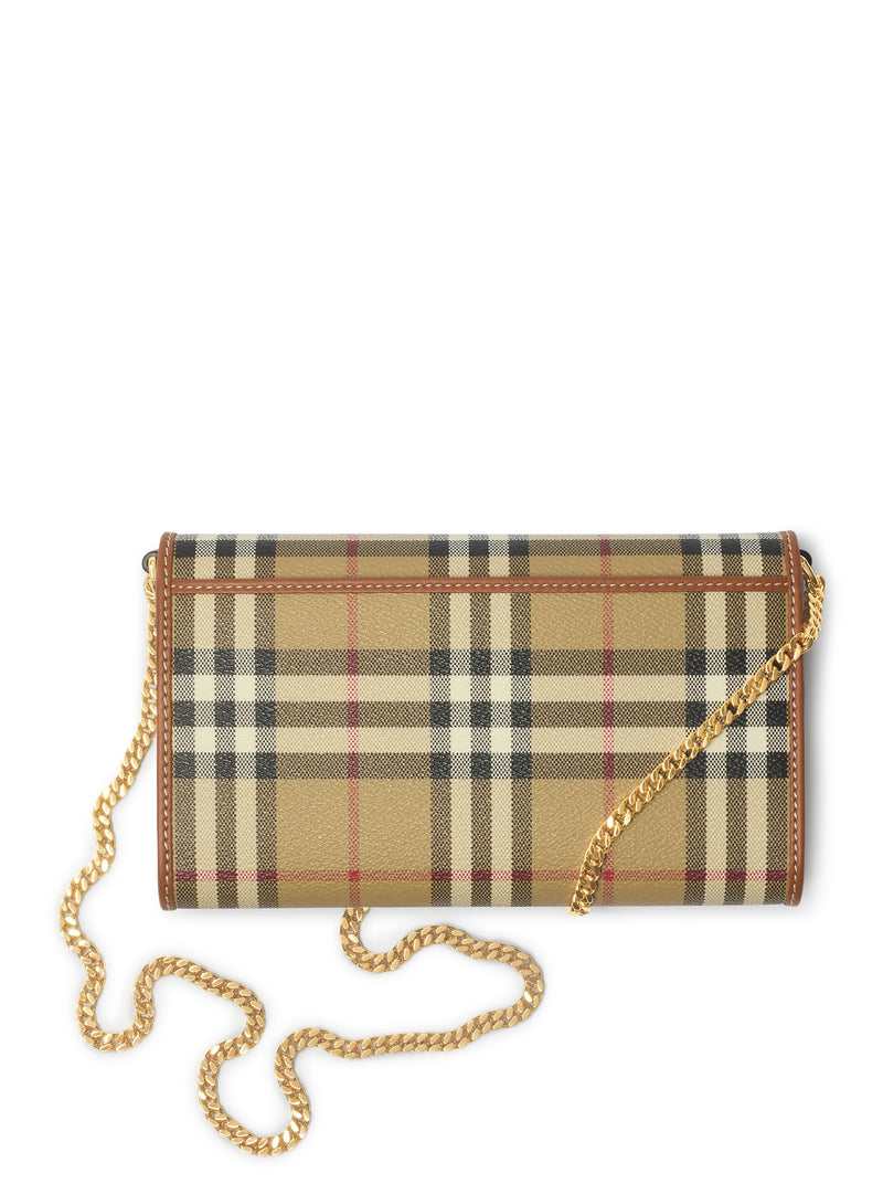 PORTAFOGLIO CHECK CON TRACOLLA A CATENA