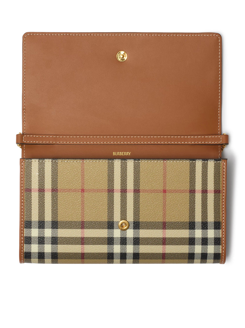 PORTAFOGLIO CHECK CON TRACOLLA A CATENA