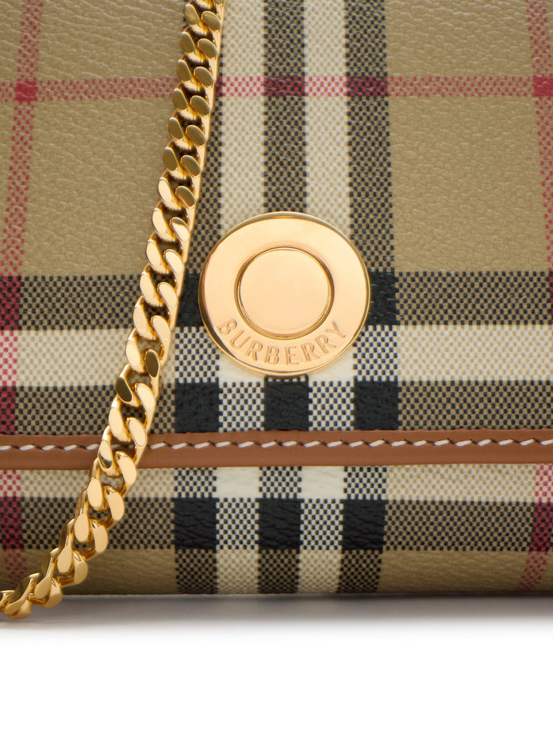 PORTAFOGLIO CHECK CON TRACOLLA A CATENA