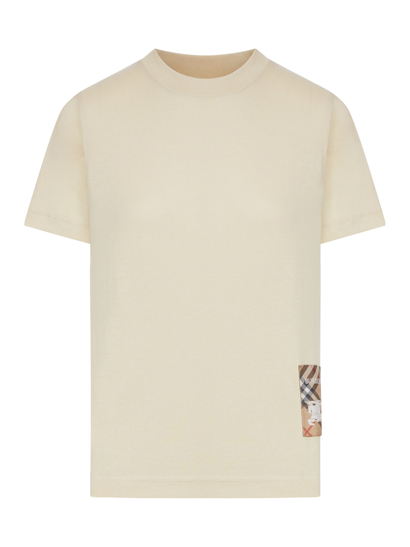 T-SHIRT IN COTONE CON APPLICAZIONE CHECK