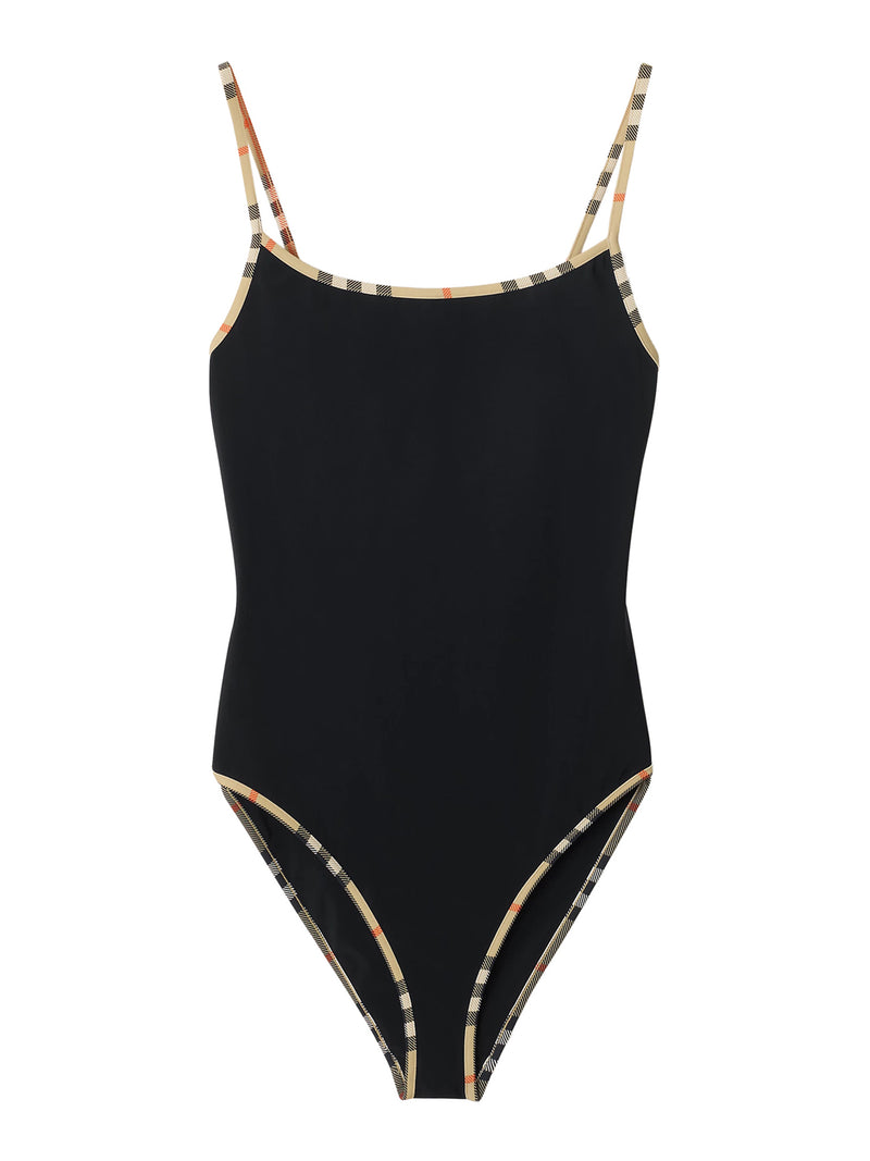 COSTUME DA BAGNO CON FINITURE CHECK