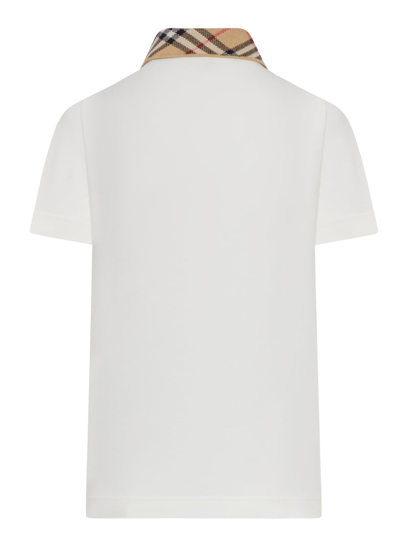 POLO IN COTONE CON COLLETTO CHECK