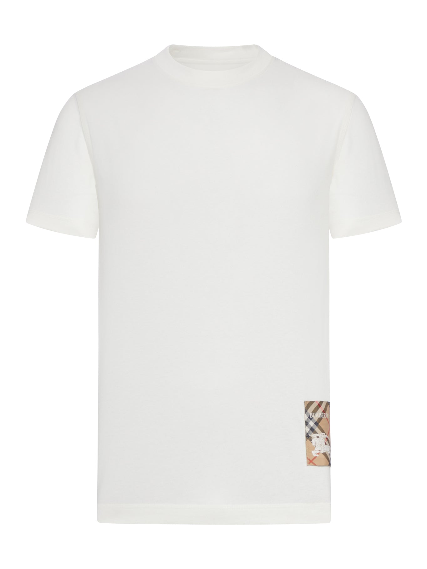 T-SHIRT IN COTONE CON APPLICAZIONE CHECK