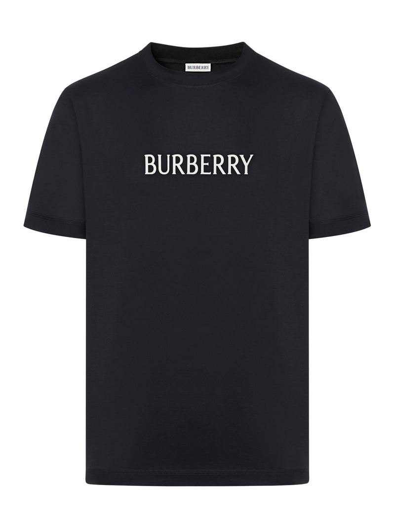 T-SHIRT IN COTONE CON LOGO BURBERRY STAMPATO