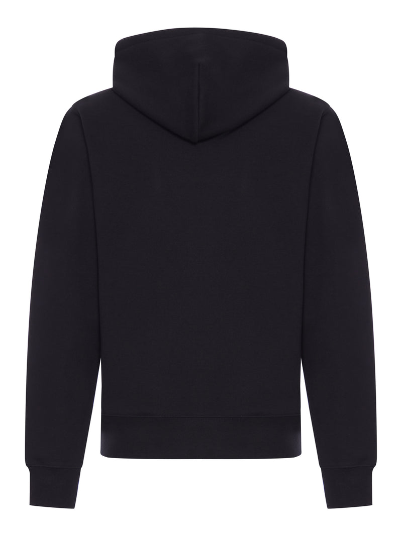 FELPA IN COTONE CON CAPPUCCIO E LOGO