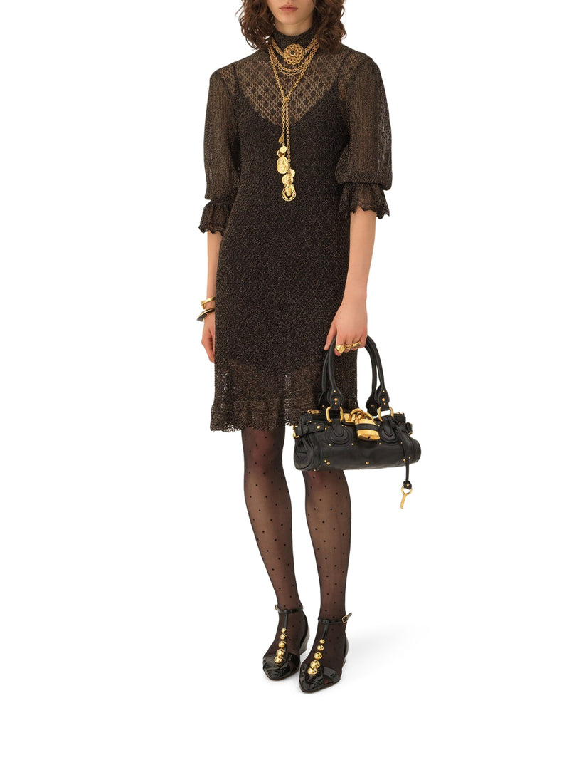 BORSA PADDINGTON PICCOLA IN PELLE GRANATA