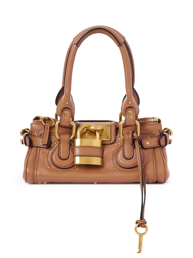 BORSA PADDINGTON PICCOLA IN PELLE GRANATA