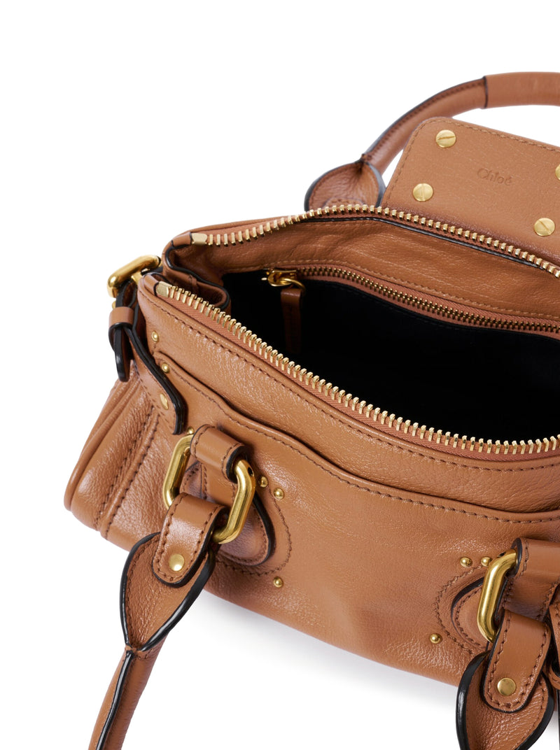 BORSA PADDINGTON PICCOLA IN PELLE GRANATA