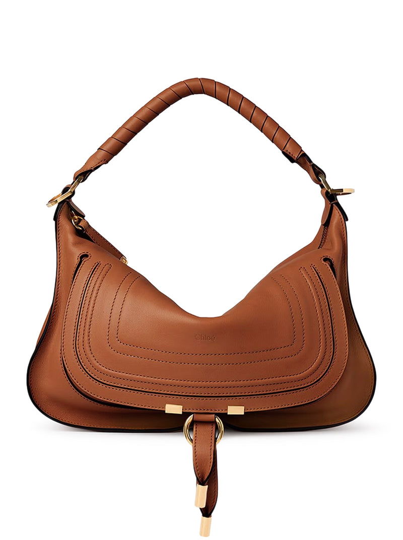 BORSA MARCIE PICCOLA A SPALLA IN PELLE MORBIDA COLOR ARGILLA