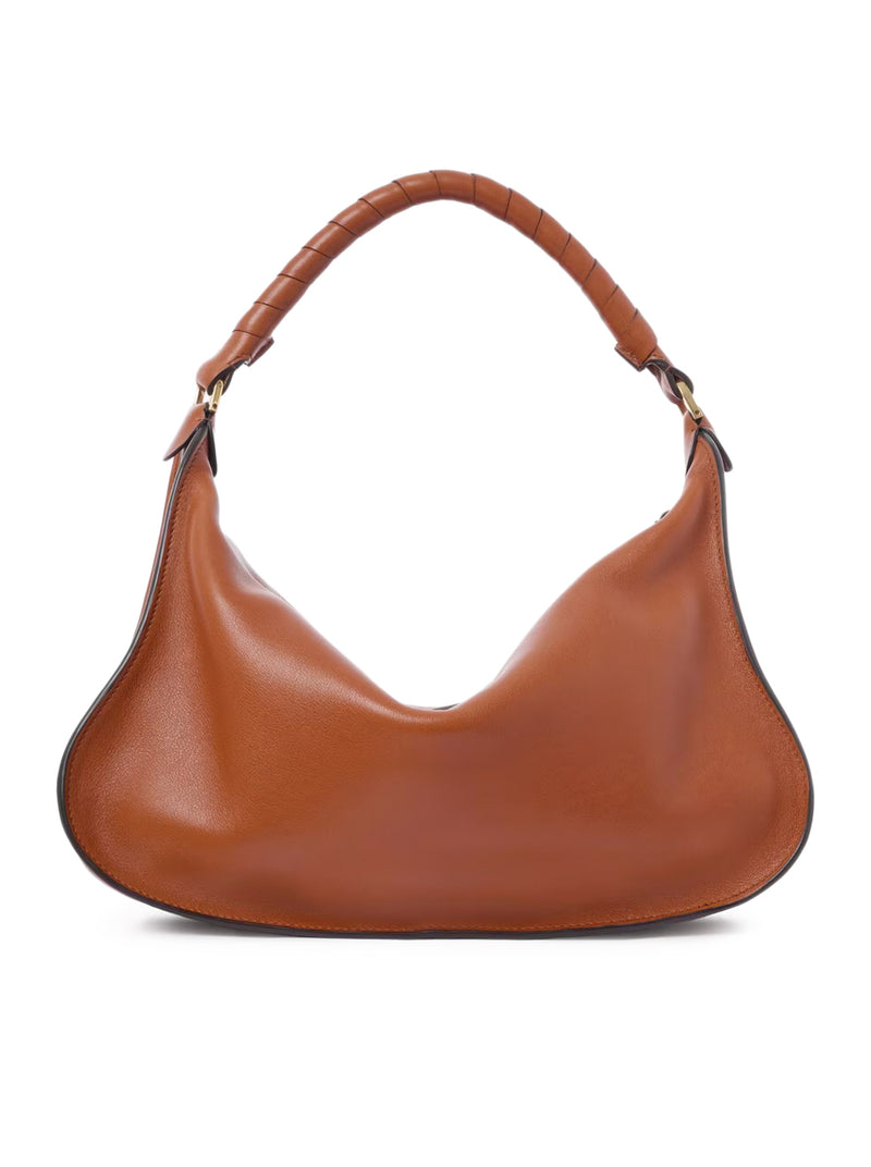BORSA MARCIE PICCOLA A SPALLA IN PELLE MORBIDA COLOR ARGILLA