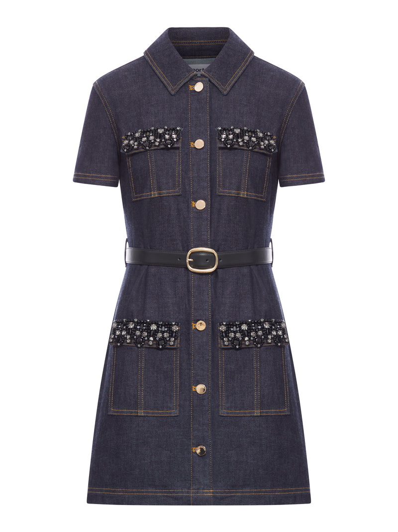 MINI ABITO CON DETTAGLI GIOIELLO